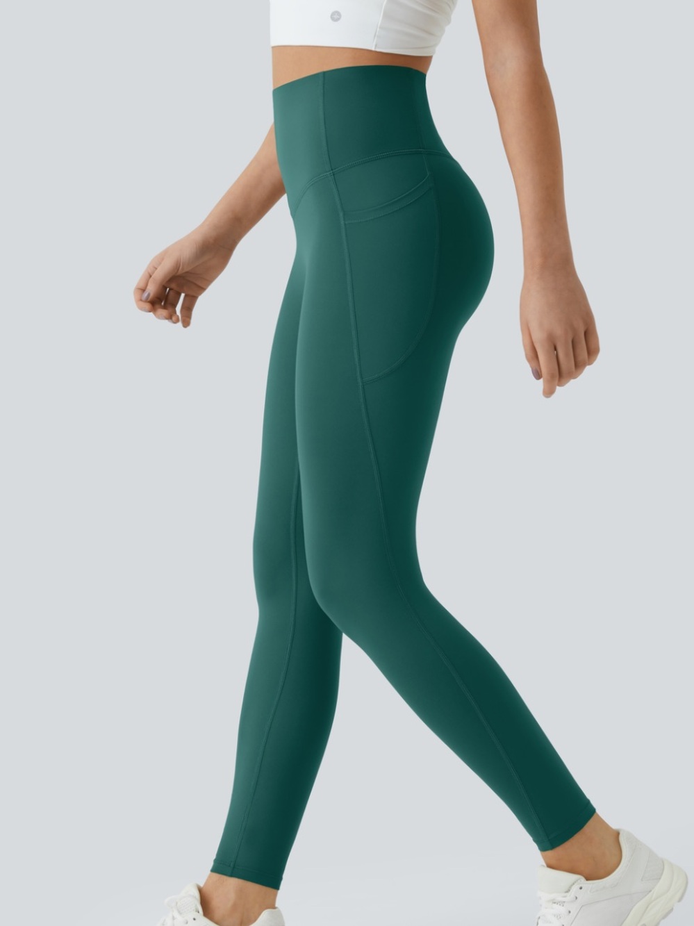 HALARA Teal High-Waist Pocket Leggings